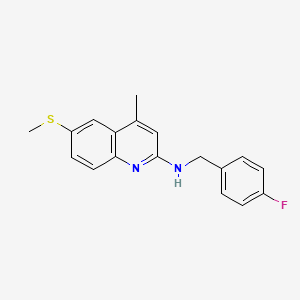molecular formula C18H17FN2S B5235564 N-(4-fluorobenzyl)-4-methyl-6-(methylthio)-2-quinolinamine 
