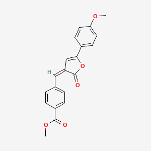 molecular formula C20H16O5 B5235570 methyl 4-{[5-(4-methoxyphenyl)-2-oxo-3(2H)-furanylidene]methyl}benzoate 