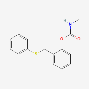 molecular formula C15H15NO2S B5235582 2-[(phenylthio)methyl]phenyl methylcarbamate 