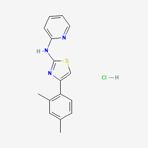molecular formula C16H16ClN3S B5235637 N-[4-(2,4-dimethylphenyl)-1,3-thiazol-2-yl]-2-pyridinamine hydrochloride 