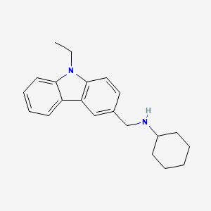 molecular formula C21H26N2 B5235642 N-[(9-ethyl-9H-carbazol-3-yl)methyl]cyclohexanamine 