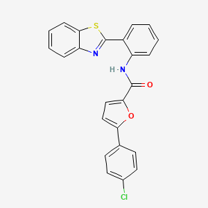 molecular formula C24H15ClN2O2S B5235653 N-[2-(1,3-benzothiazol-2-yl)phenyl]-5-(4-chlorophenyl)-2-furamide 