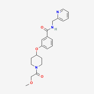 3-{[1-(methoxyacetyl)-4-piperidinyl]oxy}-N-(2-pyridinylmethyl)benzamide