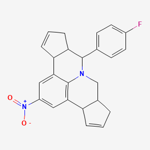 molecular formula C24H21FN2O2 B5235683 7-(4-fluorophenyl)-2-nitro-3b,6,6a,7,9,9a,10,12a-octahydrocyclopenta[c]cyclopenta[4,5]pyrido[3,2,1-ij]quinoline 