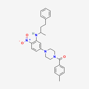 5-[4-(4-methylbenzoyl)-1-piperazinyl]-N-(1-methyl-3-phenylpropyl)-2-nitroaniline