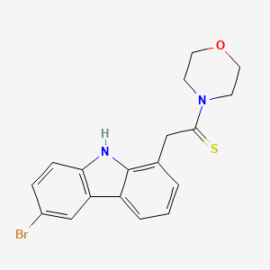 molecular formula C18H17BrN2OS B5235705 6-bromo-1-[2-(4-morpholinyl)-2-thioxoethyl]-9H-carbazole 