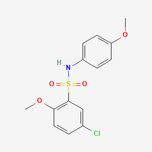 molecular formula C14H14ClNO4S B5235721 5-chloro-2-methoxy-N-(4-methoxyphenyl)benzenesulfonamide 