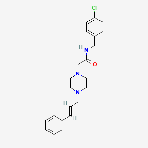molecular formula C22H26ClN3O B5235730 N-(4-chlorobenzyl)-2-[4-(3-phenyl-2-propen-1-yl)-1-piperazinyl]acetamide 