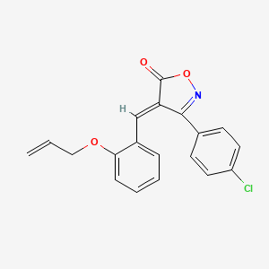 molecular formula C19H14ClNO3 B5235737 4-[2-(allyloxy)benzylidene]-3-(4-chlorophenyl)-5(4H)-isoxazolone 