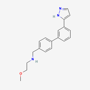 molecular formula C19H21N3O B5235770 (2-methoxyethyl){[3'-(1H-pyrazol-3-yl)-4-biphenylyl]methyl}amine trifluoroacetate 