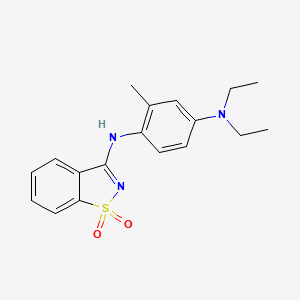 molecular formula C18H21N3O2S B5235784 N~1~-(1,1-dioxido-1,2-benzisothiazol-3-yl)-N~4~,N~4~-diethyl-2-methyl-1,4-benzenediamine 