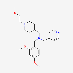 molecular formula C24H35N3O3 B5235799 (2,4-dimethoxybenzyl){[1-(2-methoxyethyl)-4-piperidinyl]methyl}(4-pyridinylmethyl)amine 