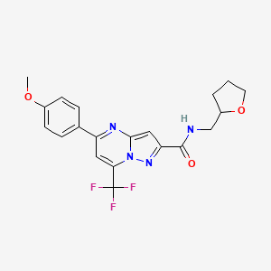 5-(4-methoxyphenyl)-N-(tetrahydro-2-furanylmethyl)-7-(trifluoromethyl)pyrazolo[1,5-a]pyrimidine-2-carboxamide