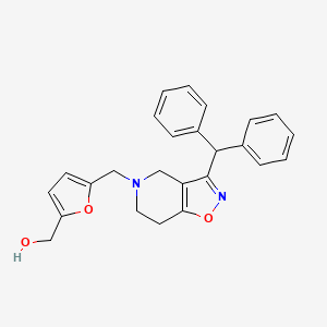 molecular formula C25H24N2O3 B5235811 (5-{[3-(diphenylmethyl)-6,7-dihydroisoxazolo[4,5-c]pyridin-5(4H)-yl]methyl}-2-furyl)methanol 