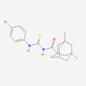 molecular formula C20H25BrN2OS B5235823 N-{[(4-bromophenyl)amino]carbonothioyl}-3,5-dimethyl-1-adamantanecarboxamide 