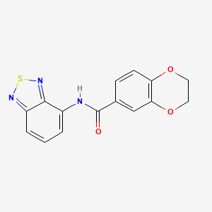 molecular formula C15H11N3O3S B5235863 N-2,1,3-benzothiadiazol-4-yl-2,3-dihydro-1,4-benzodioxine-6-carboxamide 