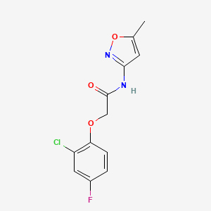 molecular formula C12H10ClFN2O3 B5235878 2-(2-chloro-4-fluorophenoxy)-N-(5-methyl-3-isoxazolyl)acetamide 