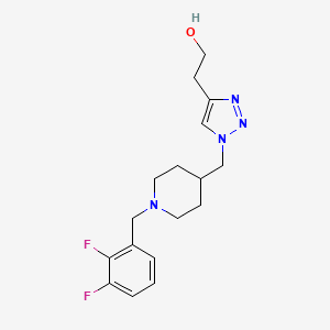 molecular formula C17H22F2N4O B5235914 2-(1-{[1-(2,3-difluorobenzyl)-4-piperidinyl]methyl}-1H-1,2,3-triazol-4-yl)ethanol trifluoroacetate (salt) 