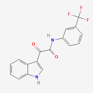 molecular formula C17H11F3N2O2 B5235944 2-(1H-indol-3-yl)-2-oxo-N-[3-(trifluoromethyl)phenyl]acetamide CAS No. 633282-69-6