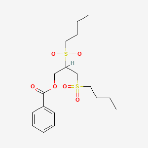 molecular formula C18H28O6S2 B5235967 2,3-bis(butylsulfonyl)propyl benzoate 