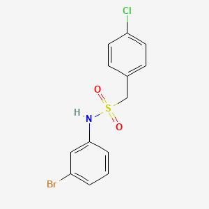 molecular formula C13H11BrClNO2S B5235976 N-(3-bromophenyl)-1-(4-chlorophenyl)methanesulfonamide 