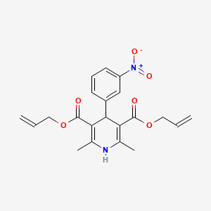 molecular formula C21H22N2O6 B5235994 diallyl 2,6-dimethyl-4-(3-nitrophenyl)-1,4-dihydro-3,5-pyridinedicarboxylate 