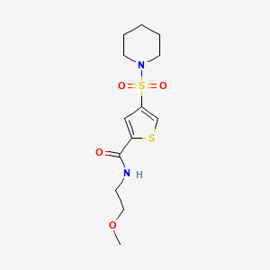 N-(2-methoxyethyl)-4-(1-piperidinylsulfonyl)-2-thiophenecarboxamide