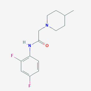 molecular formula C14H18F2N2O B5236014 N-(2,4-difluorophenyl)-2-(4-methyl-1-piperidinyl)acetamide 