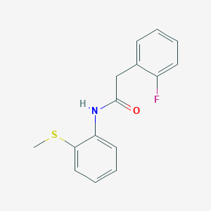 molecular formula C15H14FNOS B5236030 2-(2-fluorophenyl)-N-[2-(methylthio)phenyl]acetamide 