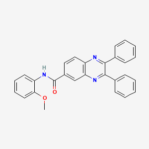 molecular formula C28H21N3O2 B5236043 N-(2-methoxyphenyl)-2,3-diphenyl-6-quinoxalinecarboxamide 