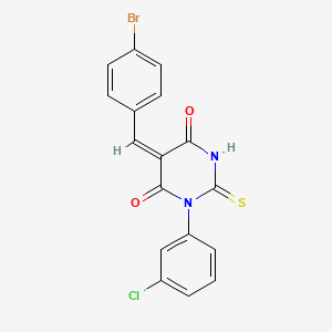 5-(4-bromobenzylidene)-1-(3-chlorophenyl)-2-thioxodihydro-4,6(1H,5H)-pyrimidinedione