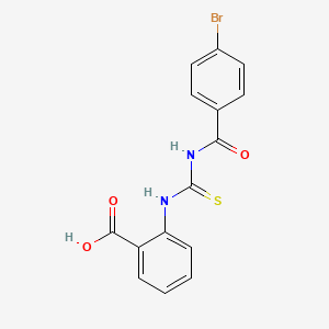 molecular formula C15H11BrN2O3S B5236063 2-({[(4-bromobenzoyl)amino]carbonothioyl}amino)benzoic acid 