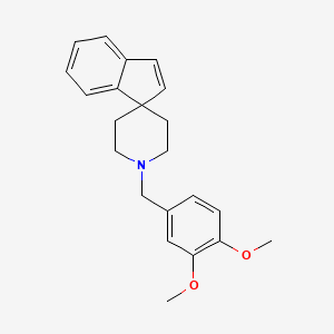 molecular formula C22H25NO2 B5236078 1'-(3,4-dimethoxybenzyl)spiro[indene-1,4'-piperidine] 