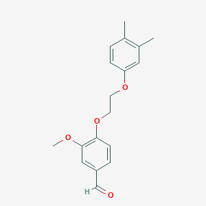 molecular formula C18H20O4 B5236101 4-[2-(3,4-dimethylphenoxy)ethoxy]-3-methoxybenzaldehyde 