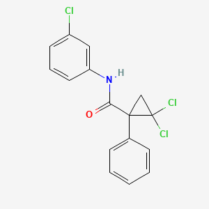 2,2-dichloro-N-(3-chlorophenyl)-1-phenylcyclopropanecarboxamide