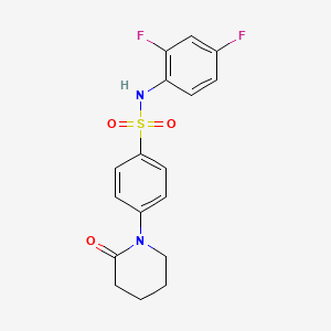 molecular formula C17H16F2N2O3S B5236103 N-(2,4-difluorophenyl)-4-(2-oxo-1-piperidinyl)benzenesulfonamide 