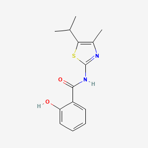 molecular formula C14H16N2O2S B5236127 2-hydroxy-N-(5-isopropyl-4-methyl-1,3-thiazol-2-yl)benzamide 