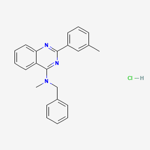 molecular formula C23H22ClN3 B5236138 N-benzyl-N-methyl-2-(3-methylphenyl)-4-quinazolinamine hydrochloride 