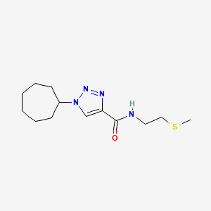 molecular formula C13H22N4OS B5236151 1-cycloheptyl-N-[2-(methylthio)ethyl]-1H-1,2,3-triazole-4-carboxamide 