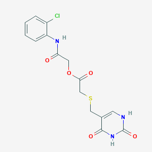 [2-(2-chloroanilino)-2-oxoethyl] 2-[(2,4-dioxo-1H-pyrimidin-5-yl)methylsulfanyl]acetate