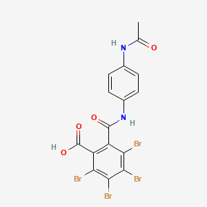 molecular formula C16H10Br4N2O4 B5236171 2-({[4-(acetylamino)phenyl]amino}carbonyl)-3,4,5,6-tetrabromobenzoic acid 