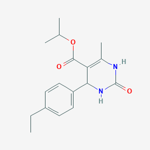 molecular formula C17H22N2O3 B5236185 isopropyl 4-(4-ethylphenyl)-6-methyl-2-oxo-1,2,3,4-tetrahydro-5-pyrimidinecarboxylate 