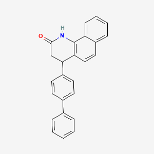 molecular formula C25H19NO B5236187 4-(4-biphenylyl)-3,4-dihydrobenzo[h]quinolin-2(1H)-one 