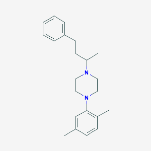 molecular formula C22H30N2 B5236206 1-(2,5-dimethylphenyl)-4-(1-methyl-3-phenylpropyl)piperazine 