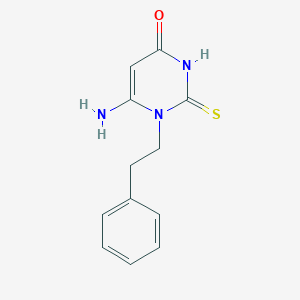 molecular formula C12H13N3OS B5236213 6-amino-1-(2-phenylethyl)-2-thioxo-2,3-dihydro-4(1H)-pyrimidinone 