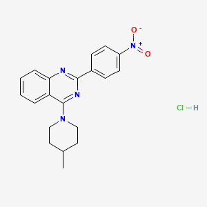 4-(4-methyl-1-piperidinyl)-2-(4-nitrophenyl)quinazoline hydrochloride