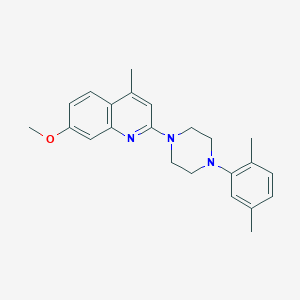 molecular formula C23H27N3O B5236232 2-[4-(2,5-dimethylphenyl)-1-piperazinyl]-7-methoxy-4-methylquinoline 