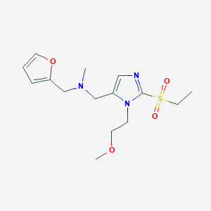 molecular formula C15H23N3O4S B5236256 1-[2-(ethylsulfonyl)-1-(2-methoxyethyl)-1H-imidazol-5-yl]-N-(2-furylmethyl)-N-methylmethanamine 