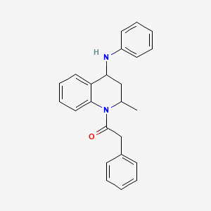 molecular formula C24H24N2O B5236286 2-methyl-N-phenyl-1-(phenylacetyl)-1,2,3,4-tetrahydro-4-quinolinamine 
