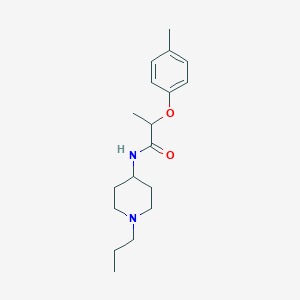 molecular formula C18H28N2O2 B5236293 2-(4-methylphenoxy)-N-(1-propyl-4-piperidinyl)propanamide 